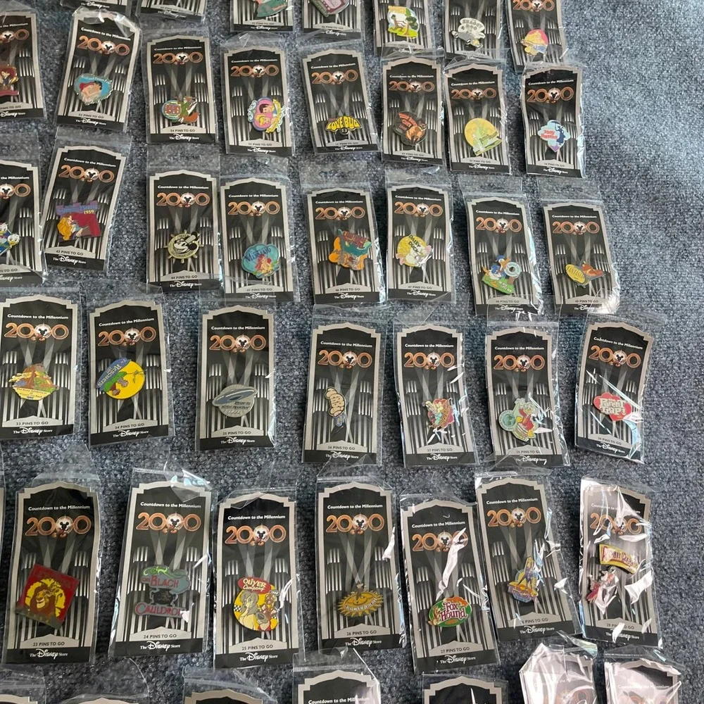 Disney Countdown to the Millennium 101 Pin‎ Complete set W Orig Receipts & Bags